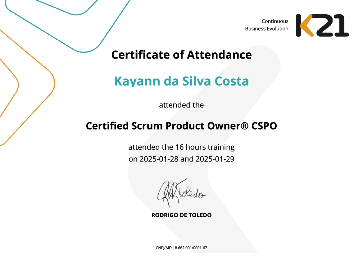 Certificado K21